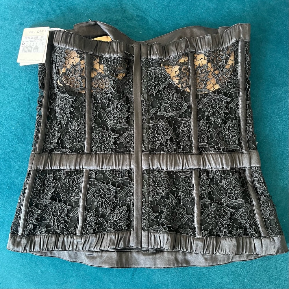 LA PERLA Eden Lace Bustier Strapless Corset Top with removable pads 36B NWT - Picture 7 of 16